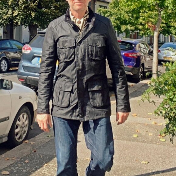 OLIVE ~ Barbour CORBRIDGE Hooded Waxed Jacket MSRP$495 Rugged Utility Style - Picture 13 of 16